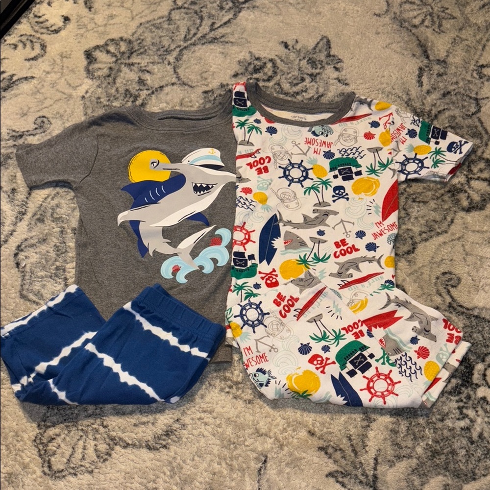 Carter’s Snug Fit Pirate Sharks 4 pc pajamas